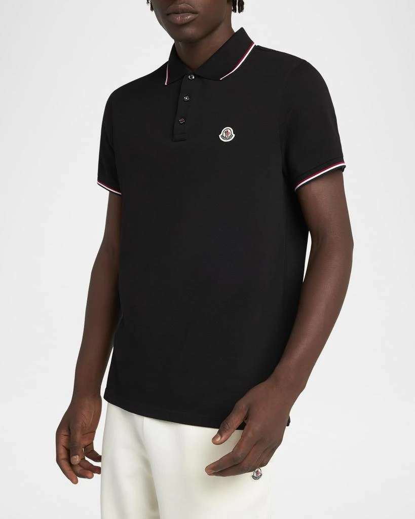 Moncler Men's Striped-Trim Polo Shirt 4