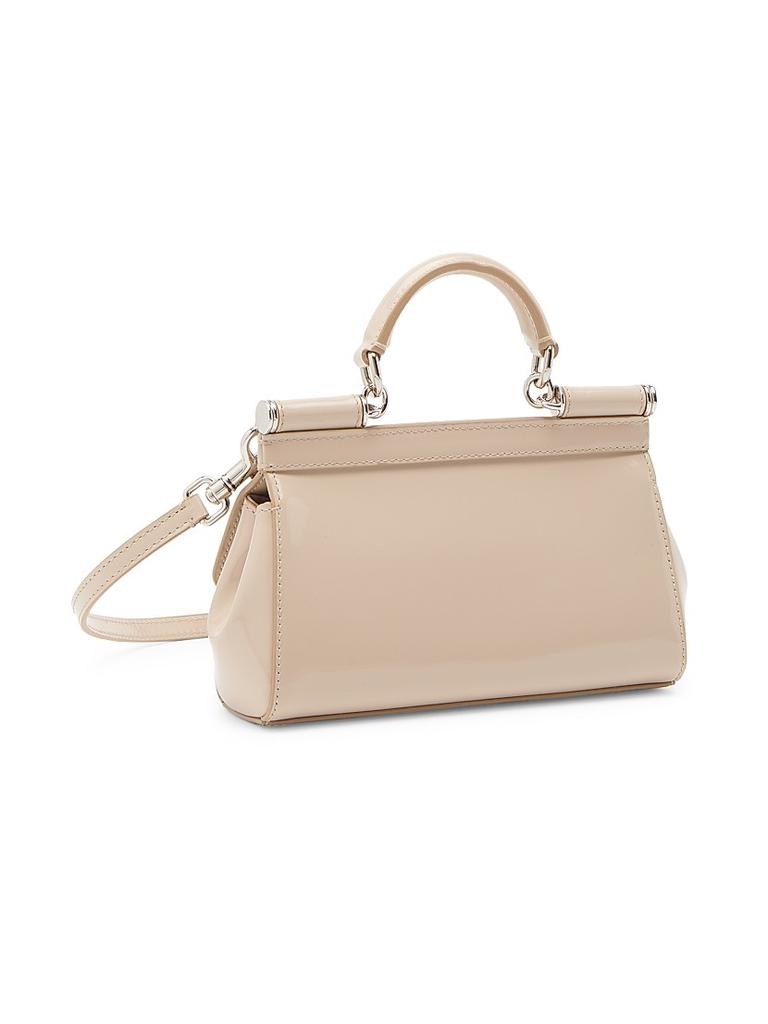 Dolce & Gabbana Small Sicily Patent Leather Top Handle Bag