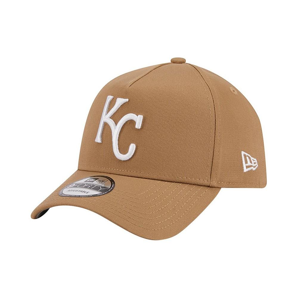 New Era Men's Khaki Kansas City Royals A-Frame 9FORTY Adjustable Hat