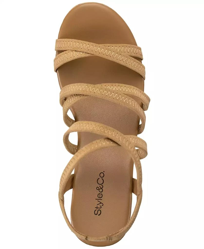 Style & Co Women's Arloo Strappy Elastic Wedge Sandals, Created for Macy's 3