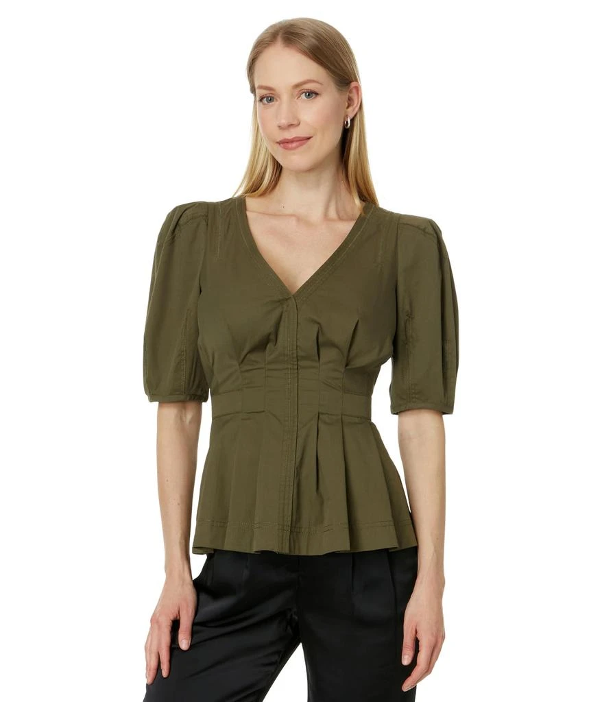Ted Baker London Burdur Stitch Detail Puff Sleeve Top 1
