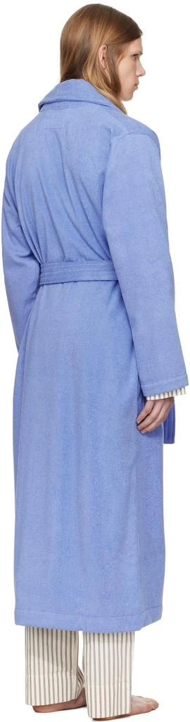 Tekla Navy Terry Classic Bathrobe 3