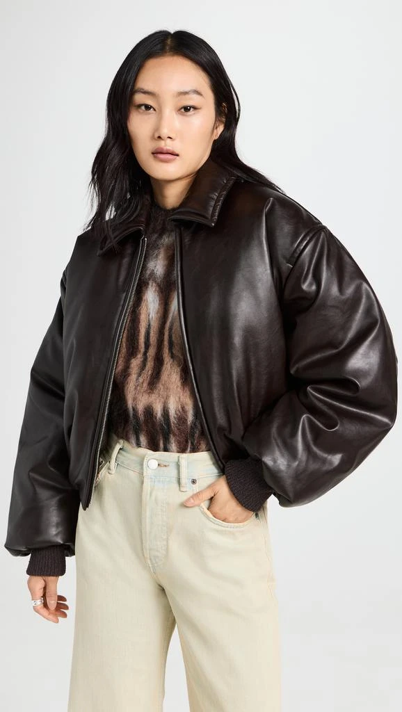 Acne Studios Faux Leather Bomber Jacket 1
