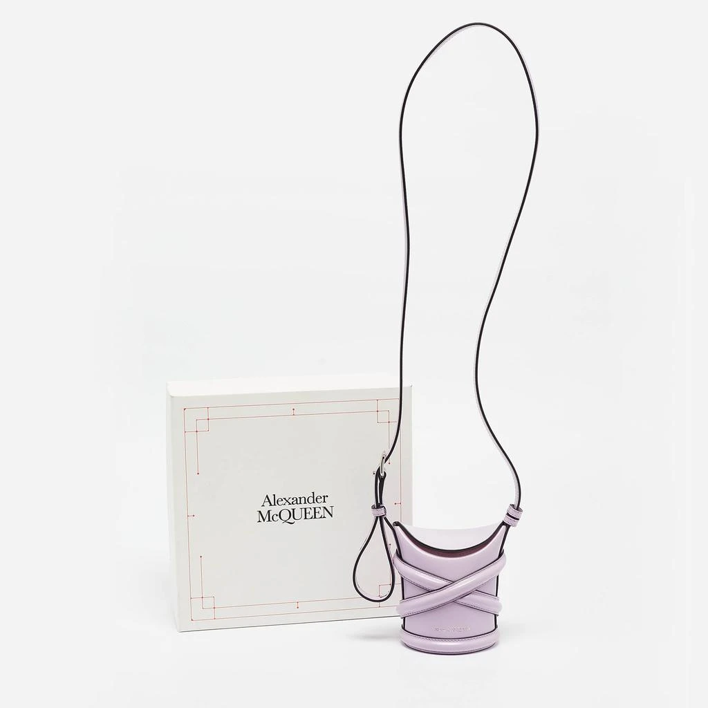 Alexander McQueen Alexander McQueen Lilac Leather Mini The Curve Bucket Bag 9