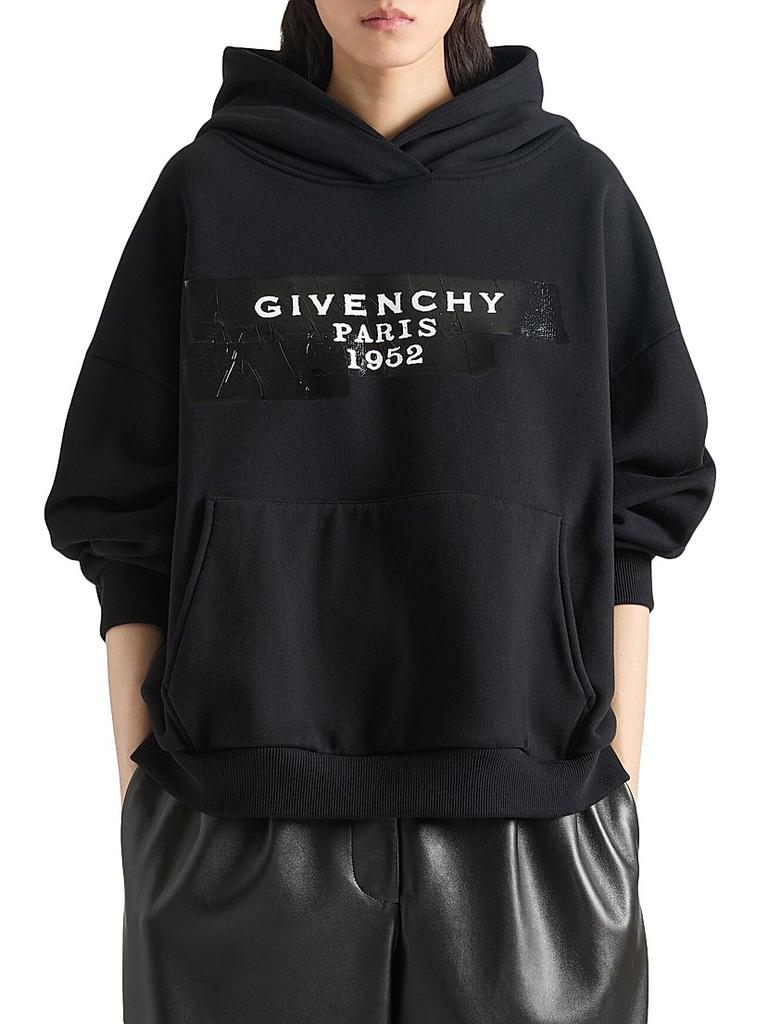 Givenchy Hoodie in Fleece with Givenchy Tape - Hoodies - Free
