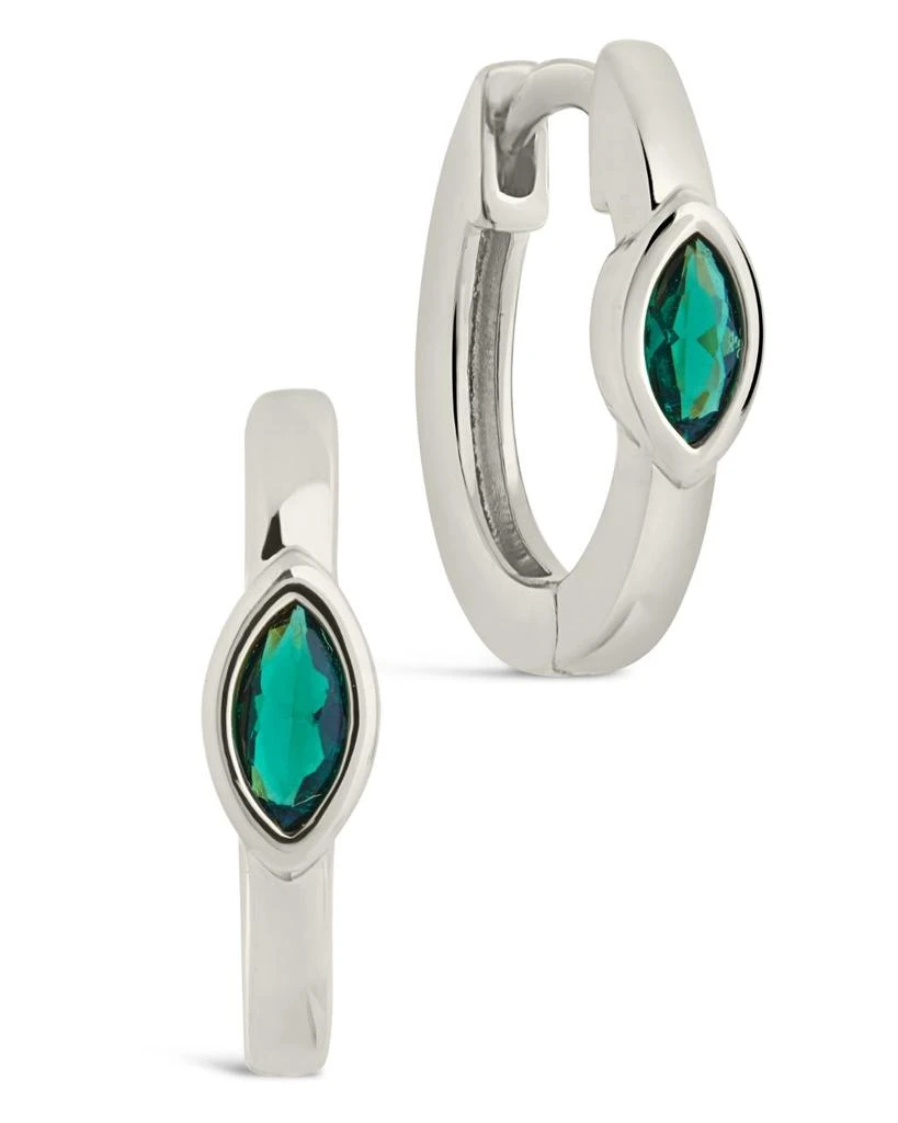 Sterling Forever Robyn CZ Hoops