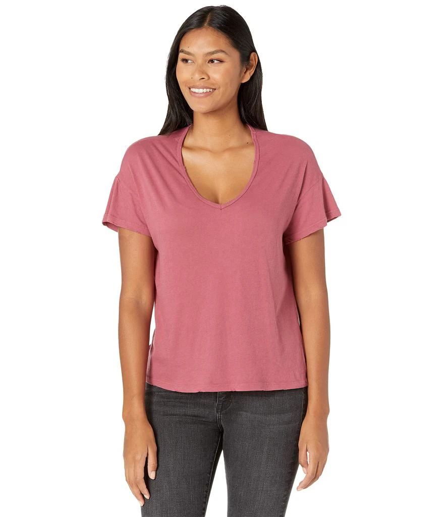 Wildfox Chrissy V-Neck Tee in Cotton Jersey 1