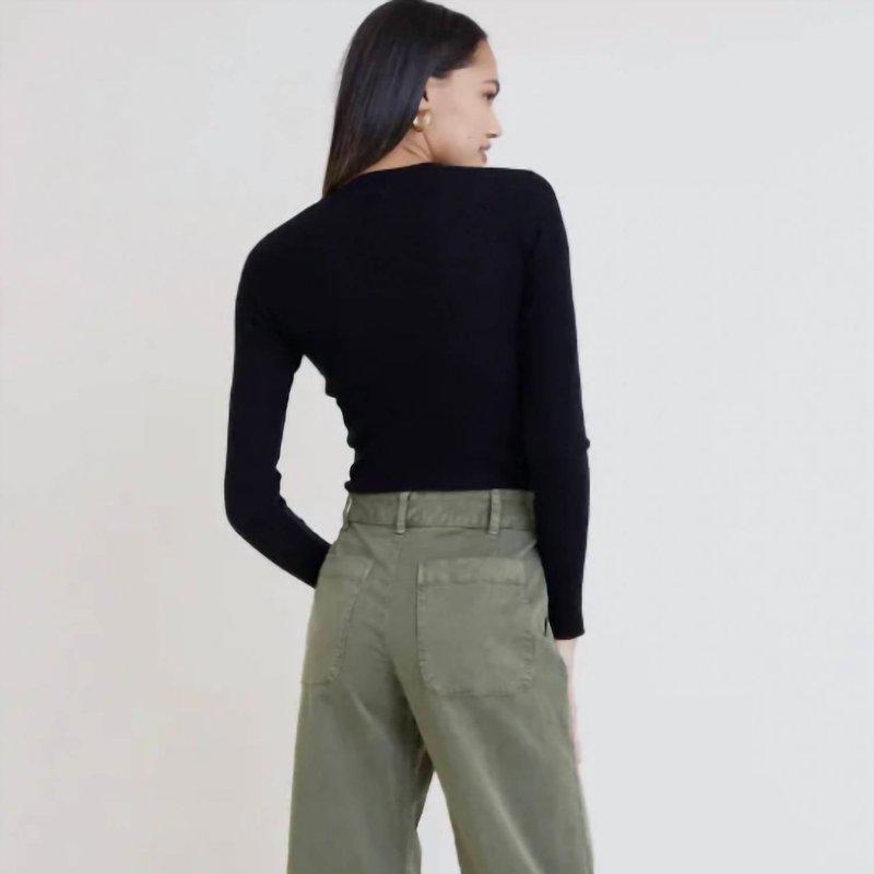 Bella Dahl Saige Wide Leg Crop Deep Army