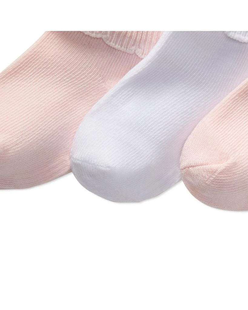 Ralph Lauren Girls' Scalloped Edge Turn Cuff Socks, Pack of 3 - Baby 3