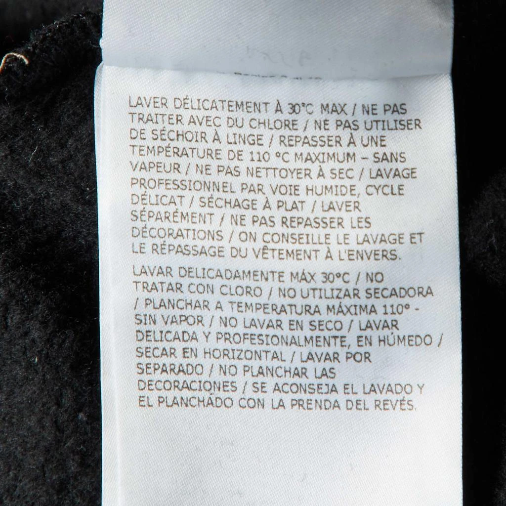 Moncler Moncler Black Printed Cotton Knit Crewneck Sweatshirt XXL 6