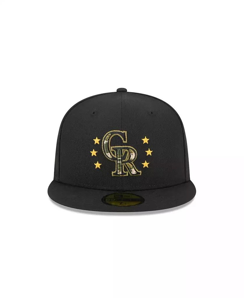 New Era Men's Black Colorado Rockies 2024 Armed Forces Day On-Field 59FIFTY Fitted Hat 3