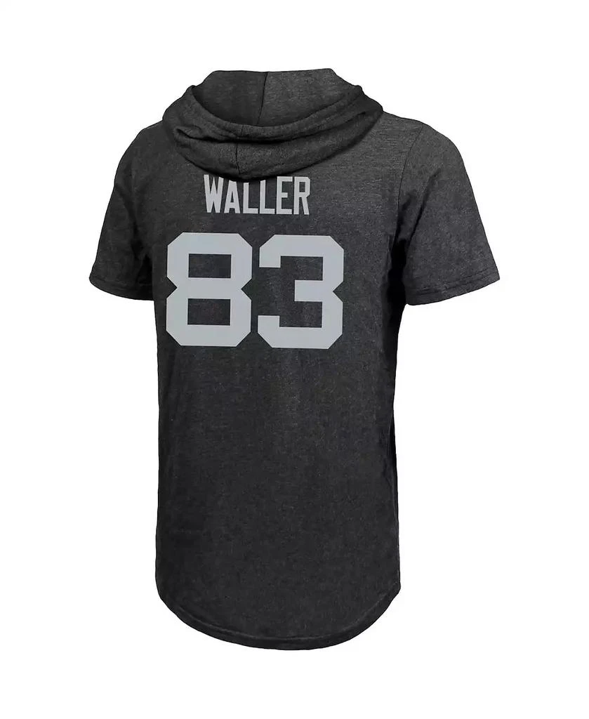 Majestic Men's Threads Darren Waller Black Las Vegas Raiders Player Name and Number Tri-Blend Hoodie T-shirt 4