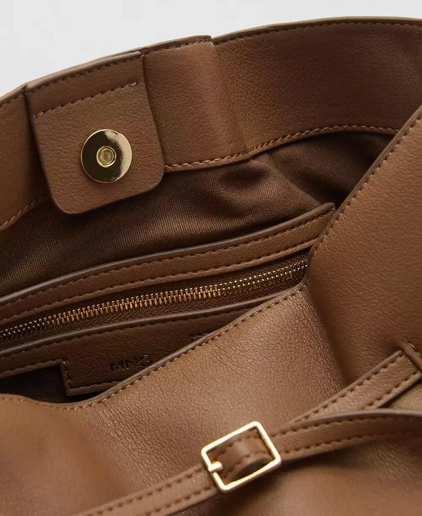Mango Women's Buckle Detail Bucket Bag 6