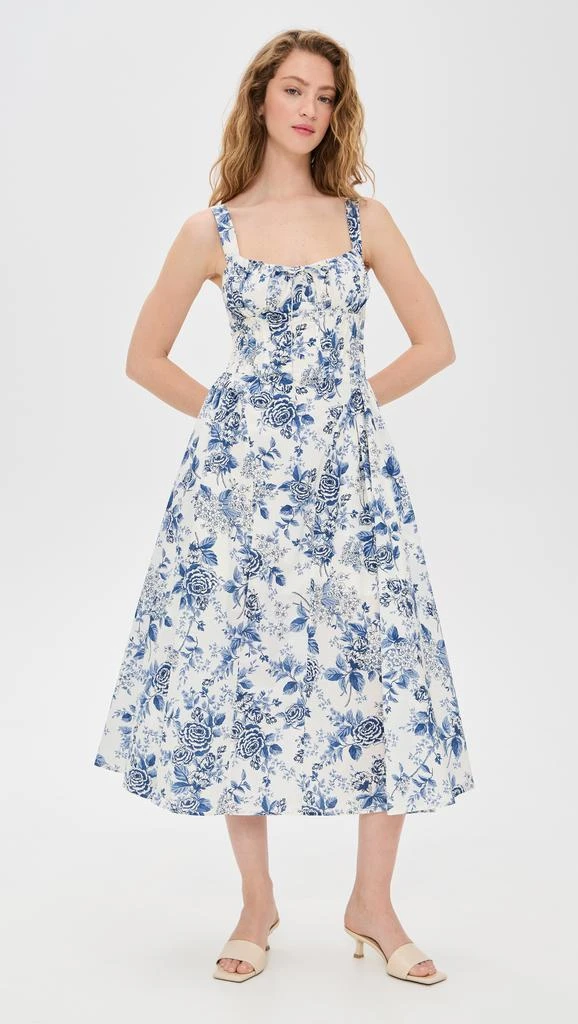 Moon River Corset Floral Midi Dress 6