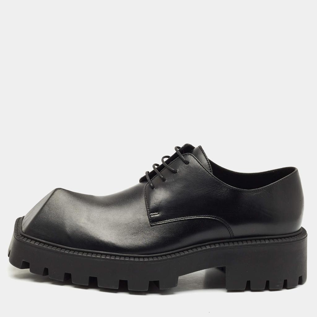 むろりん様用　BALENCIAGA RHINO DERBY SHOES 42 Shop Balenciaga Black Leather Rhino Derby Size 42 on Sale at