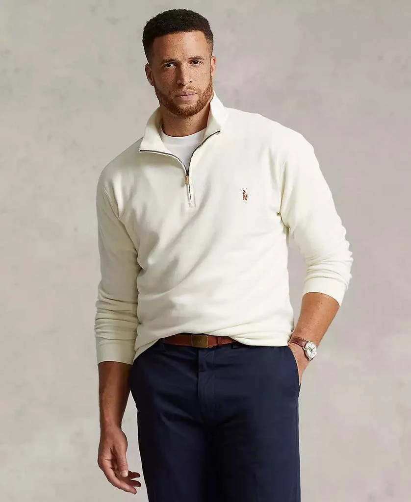 Ralph Lauren Men's Big & Tall Estate-Rib Quarter-Zip Pullover 1