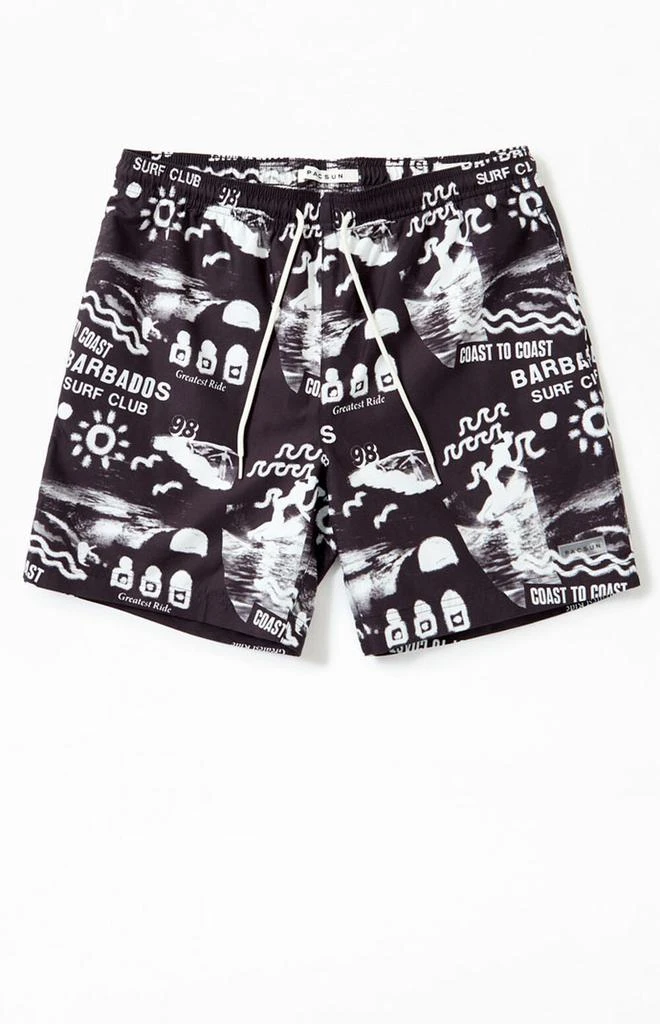 PacSun Surf Club Print 6.5" Swim Trunks