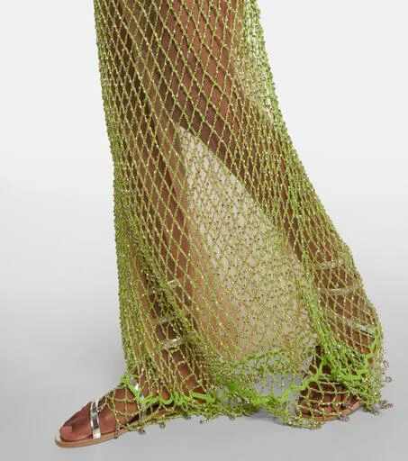 Self Portrait Beaded fishnet maxi dress 5