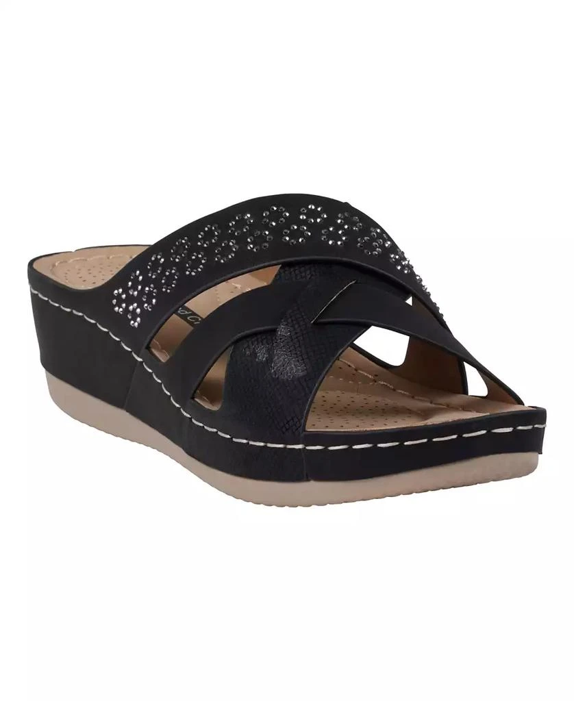GC Shoes Women's Soraya Strappy Wedge Sandals 1