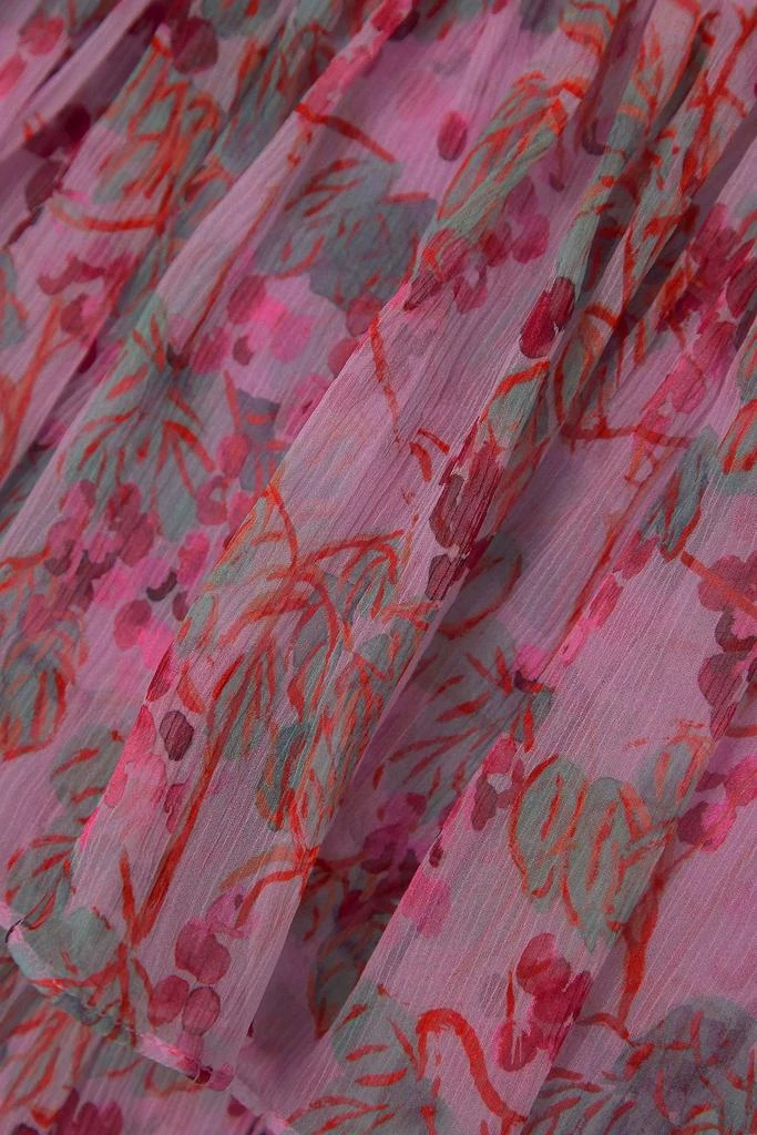 Saloni Ava tiered floral-print silk-crepon mini dress 4
