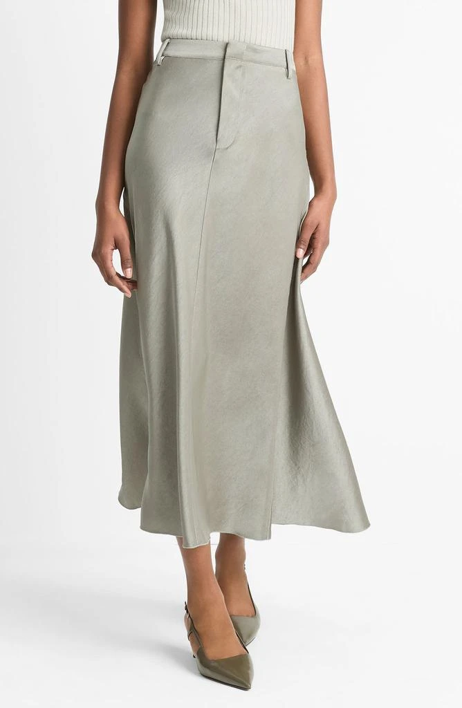 Vince Satin A-Line Midi Skirt 1