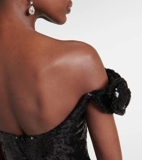 Costarellos Birdie off-shoulder sequined top 5