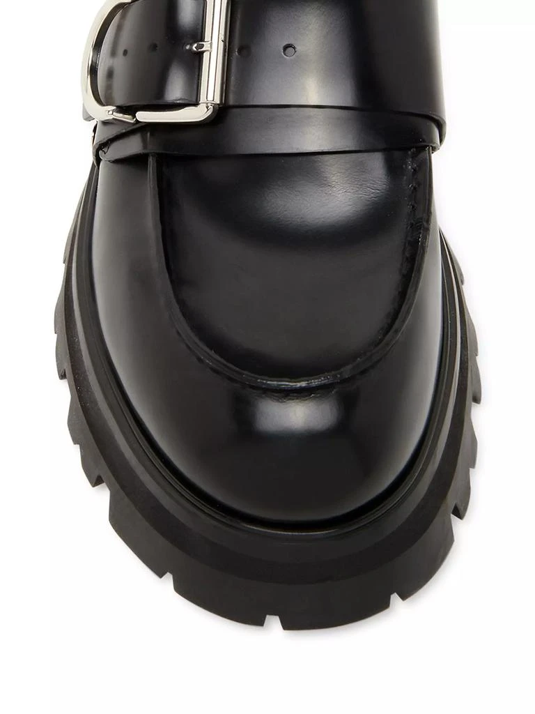 Alexander McQueen Buckle-Accented Leather Loafers 4