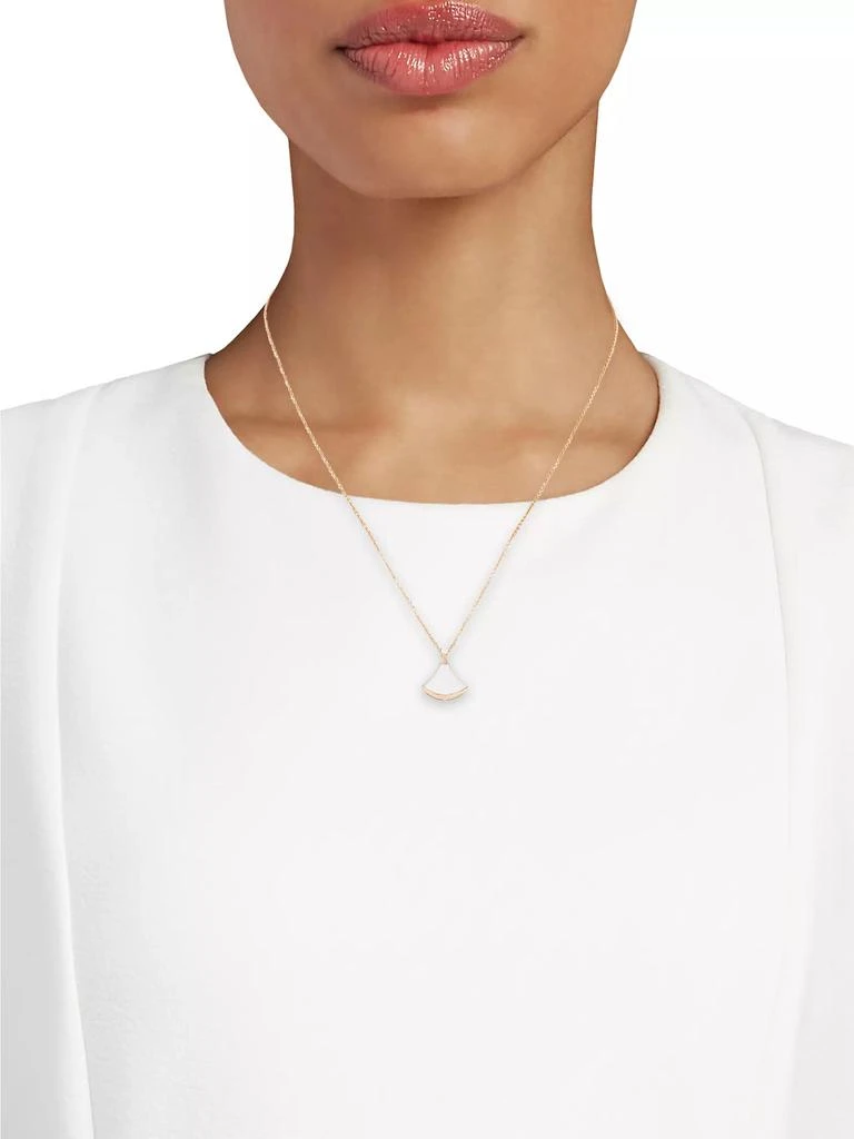 BVLGARI Divas' Dream 18K Rose Gold, Mother-Of-Pearl & Diamond Pendant Necklace 2