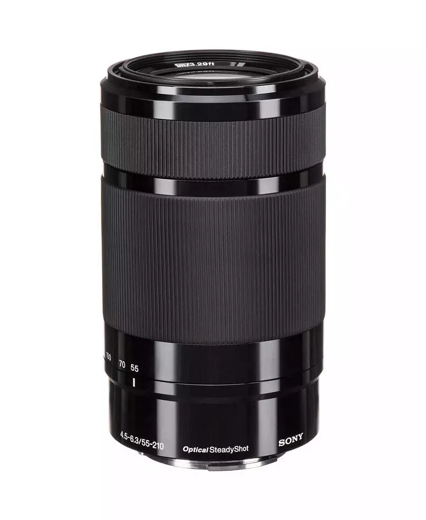 SONY E 55-210mm f/4.5-6.3 OSS Lens for Sony E, Black, Bundle with Hoya 49mm UV+CPL Filter Kit, Cleaning Kit 3