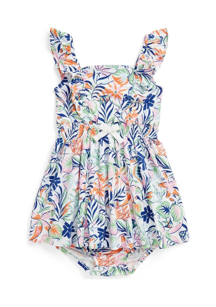 Ralph Lauren Baby Girls Tropical Printed Cotton Dress and Bloomer