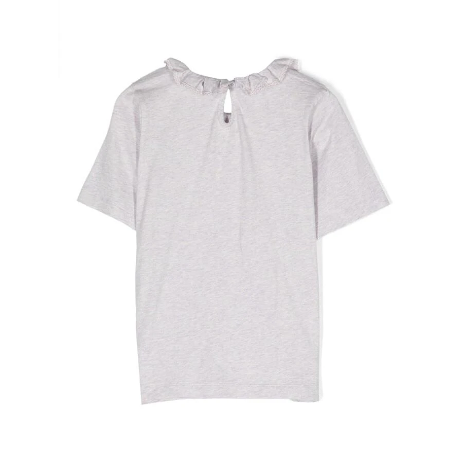 Bonpoint Kids Clea Pleated Collar Cotton T-Shirt 2