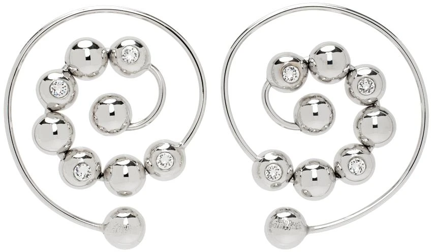 Jean Paul Gaultier Silver 'The Spiral' Earrings 1