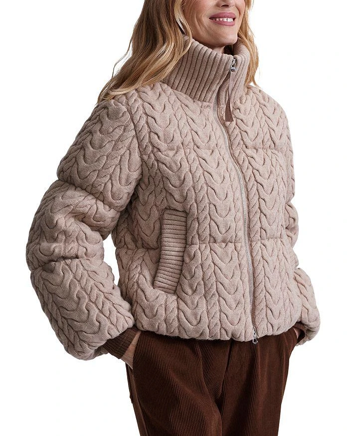 Varley Reggie Cable Knit Puffer Jacket 4