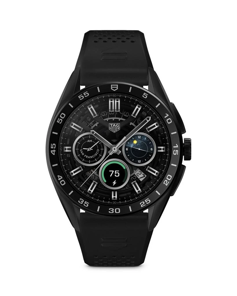 TAG Heuer Connected Calibre E4 Rubber Strap Smartwatch, 45mm 1
