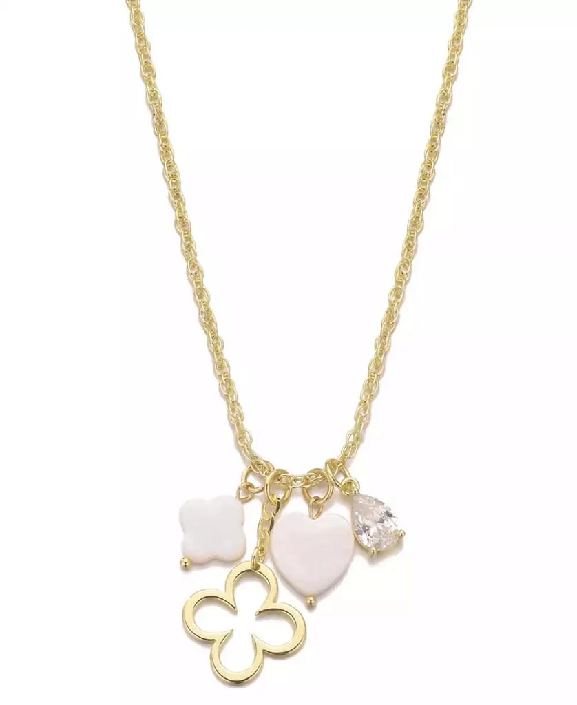 ADORNIA Gold Clover Charm Necklace
