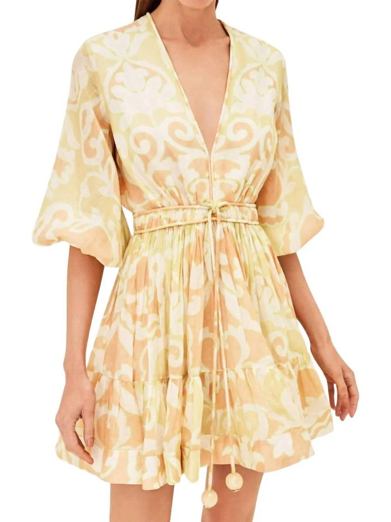 Alexis Capri Dress In Melon Vine 1