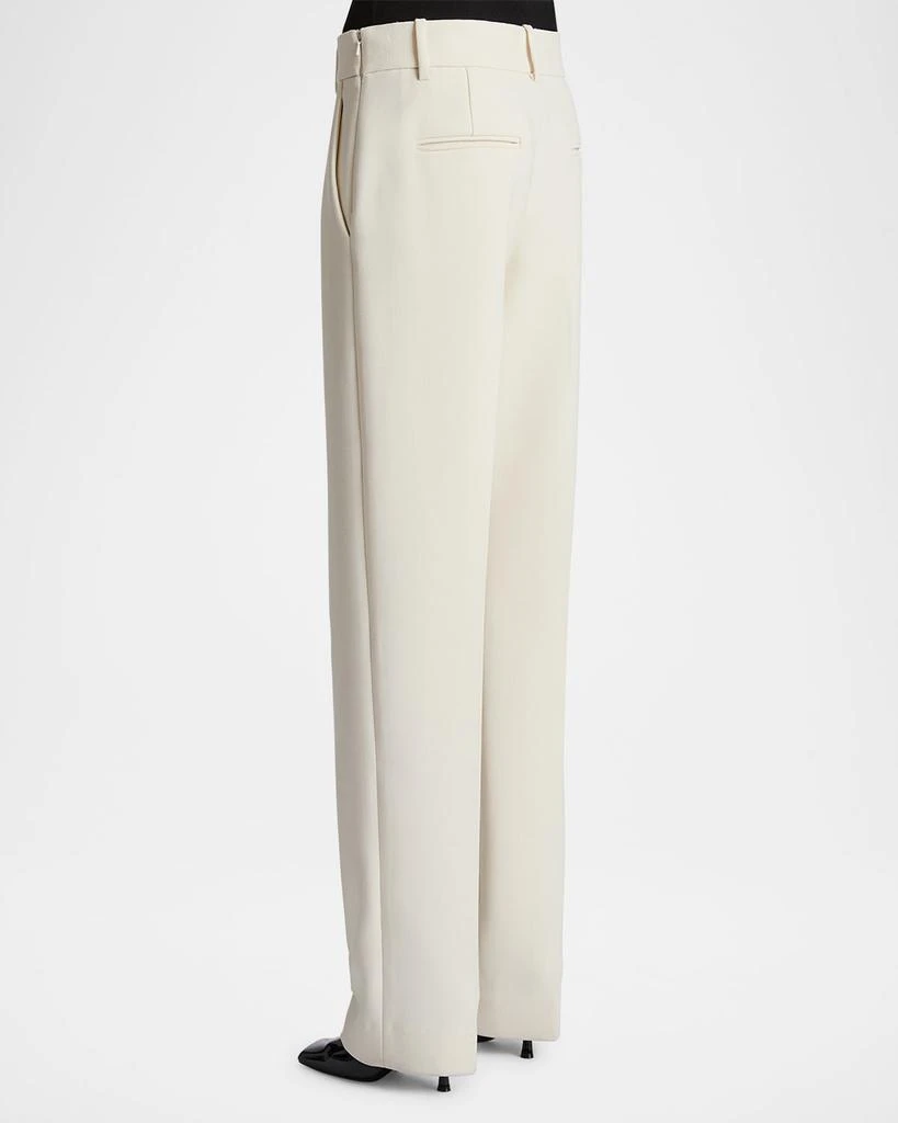 Khaite Cambie Straight-Leg Crepe Pants 3