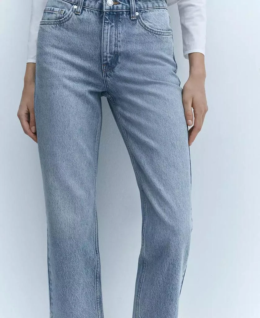 Mango Women's Straight-Fit Cropped Jeans 8