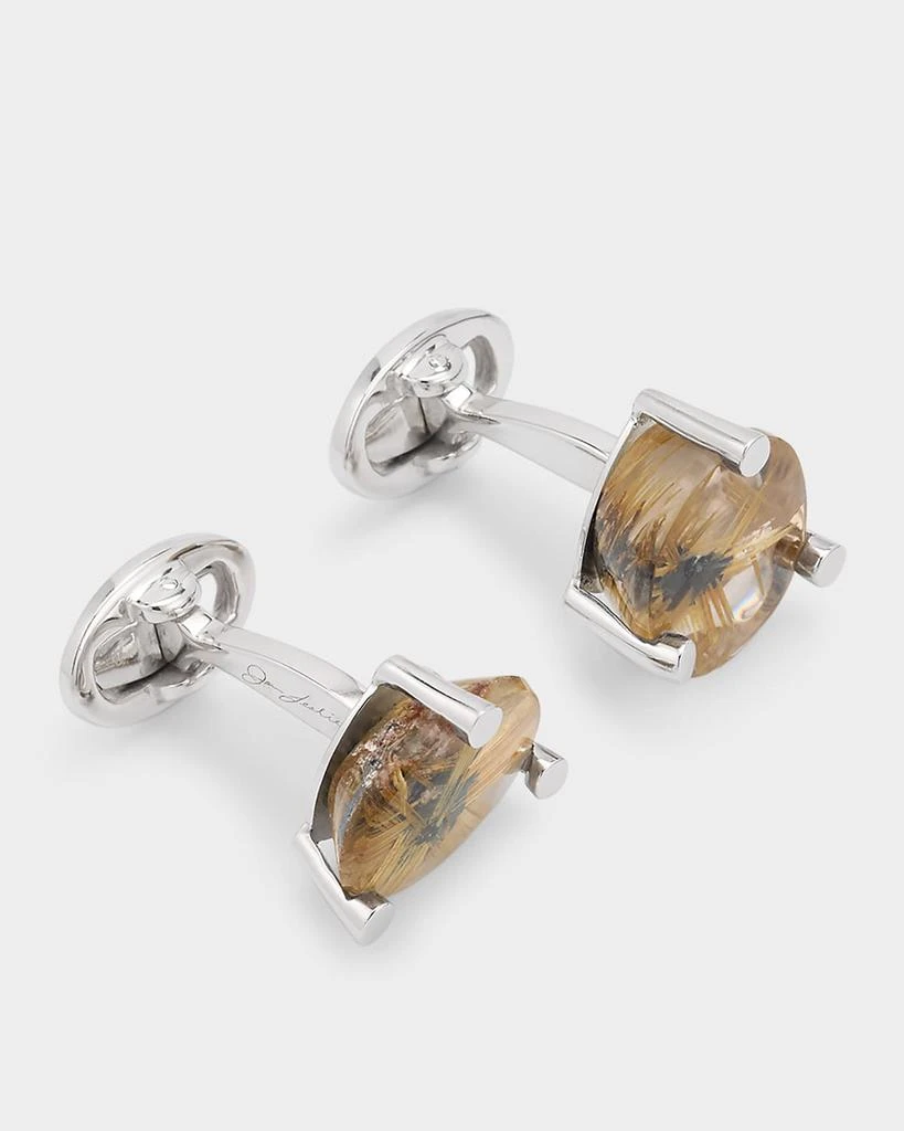 Jan Leslie Men's Rutilated Quartz Cufflinks 3