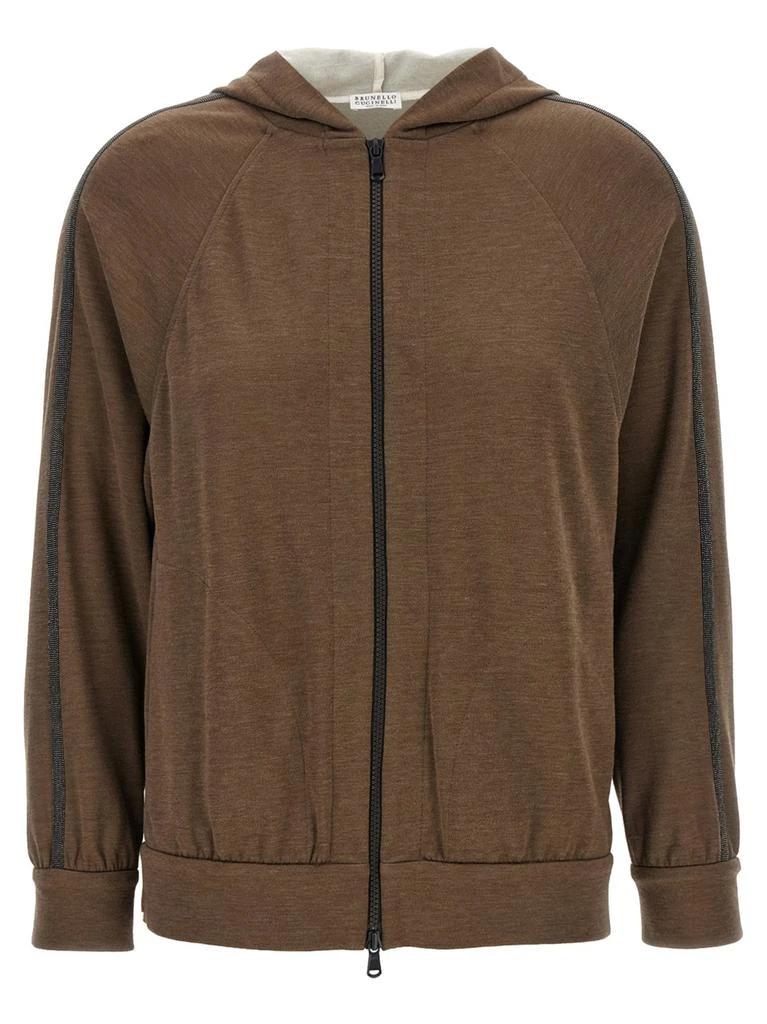 Brunello Cucinelli Brunello Cucinelli Zip-Up Long Sleeved Sweatshirt 1
