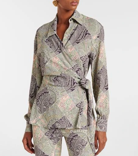 ETRO Printed wrap top 6