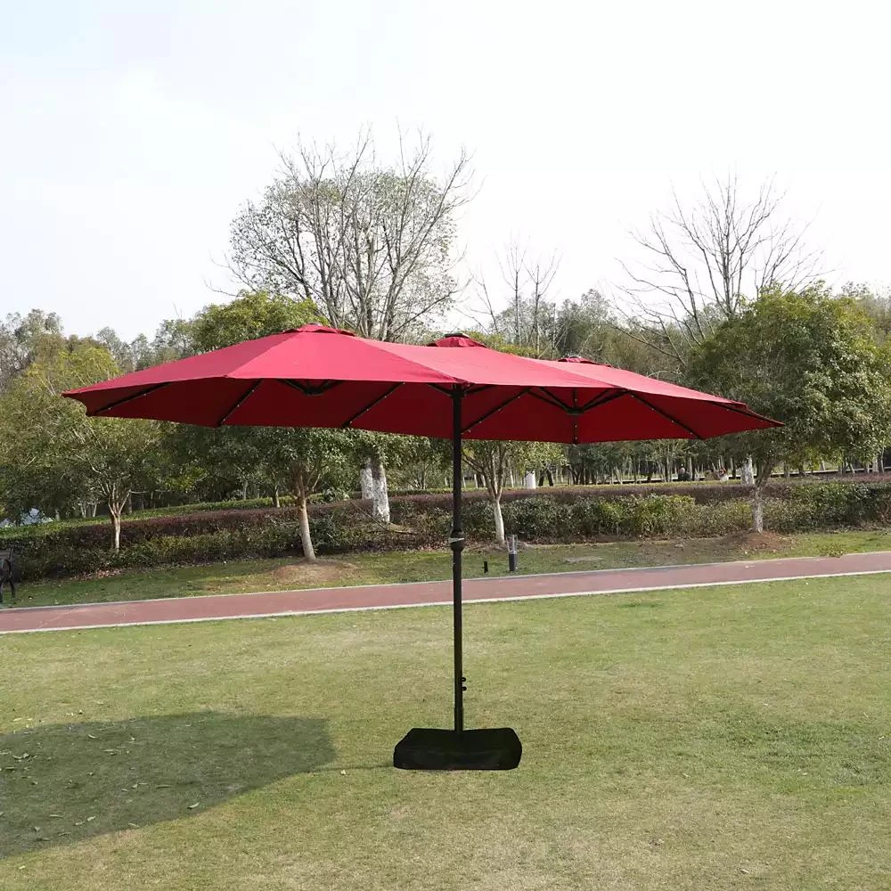 Streamdale Furniture 15
 x 9
 Double-Sided Crank Patio Umbrella with Vent and UV Protection 6