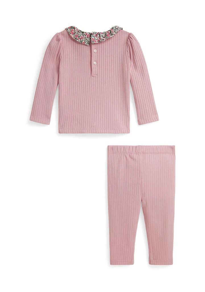 Ralph Lauren Baby Girls Ribbed Cotton Top
Legging Set 2