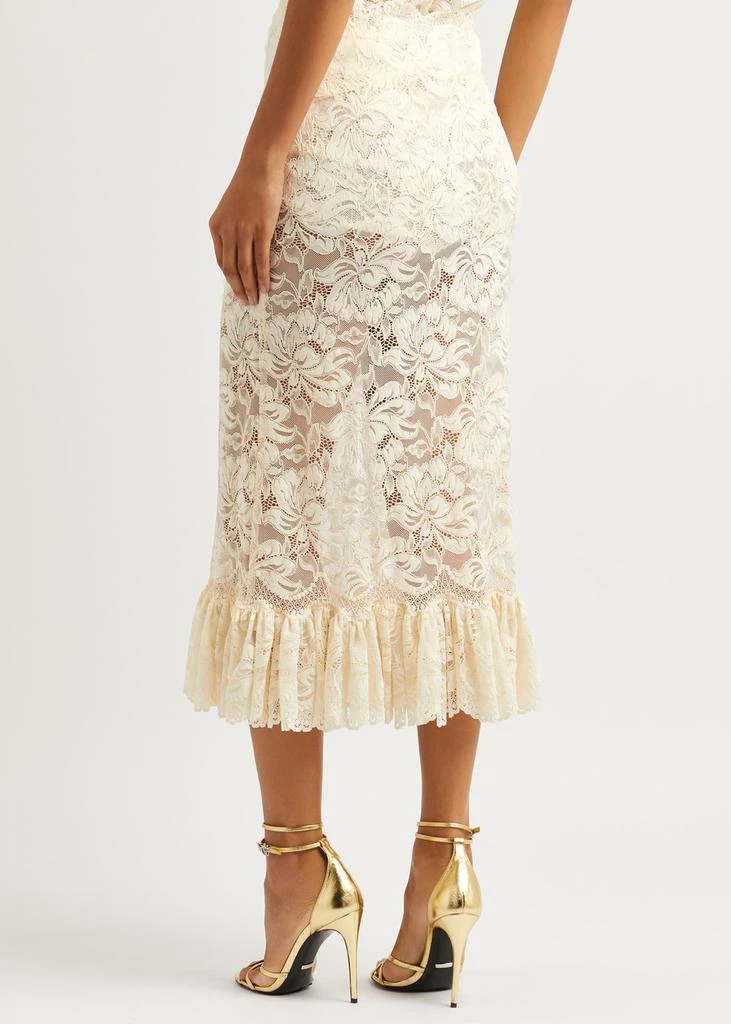 Paco Rabanne Floral lace midi skirt 3