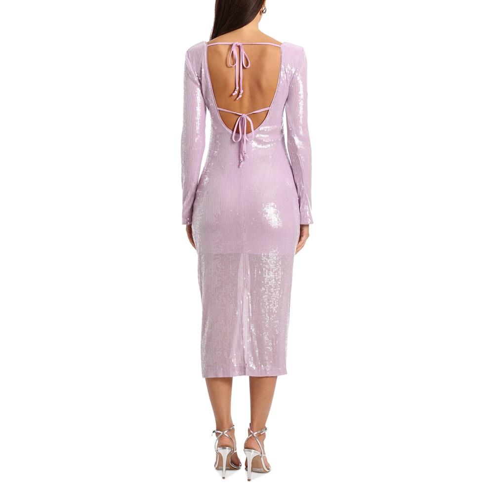 Avec Les Filles Women's Sequined Bodycon Midi Dress
