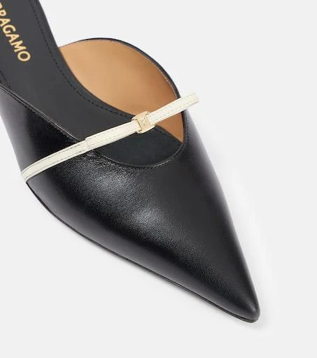 Salvatore Ferragamo Bow-detail leather mules 5