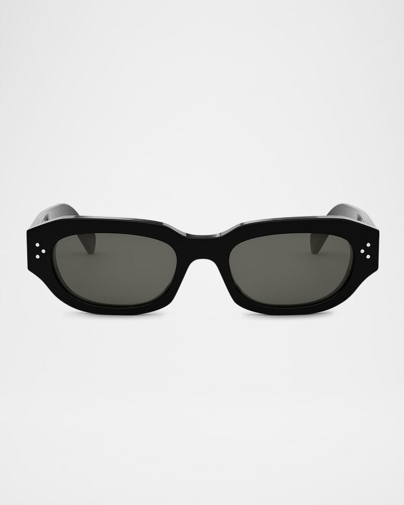 Celine Men's 3 Dots Acetate Rectangle Sunglasses