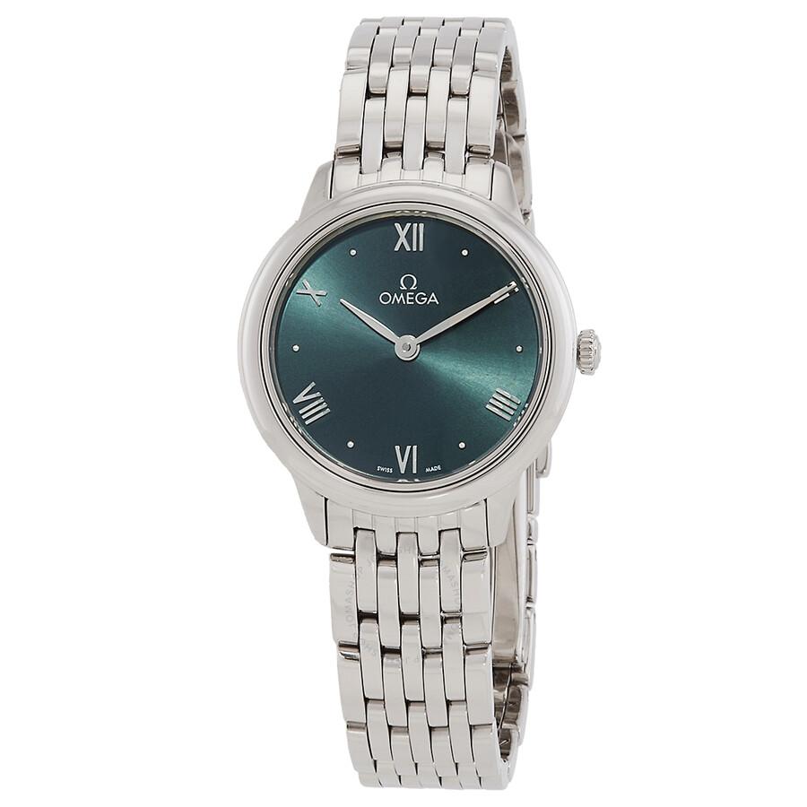 Omega De Ville Quartz Green Dial Ladies Watch 434.10.28.60.10.001