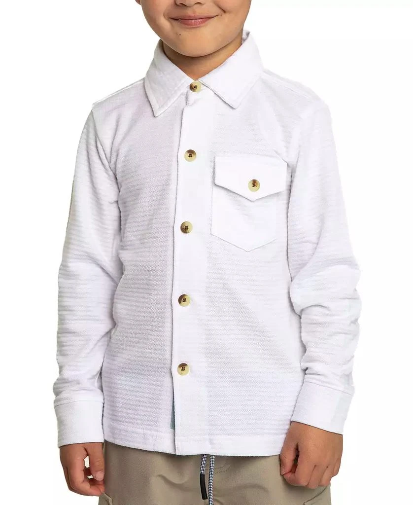 Sovereign Code Big Boys Nick Textured Knit Long Sleeve Button-Up Shirt 1