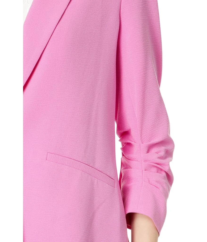 CeCe One Button Blazer With 3/4 Ruched Sleeves 3